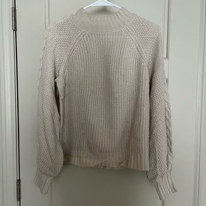 Cozy Neutral Cable-Knit Pullover Sweater